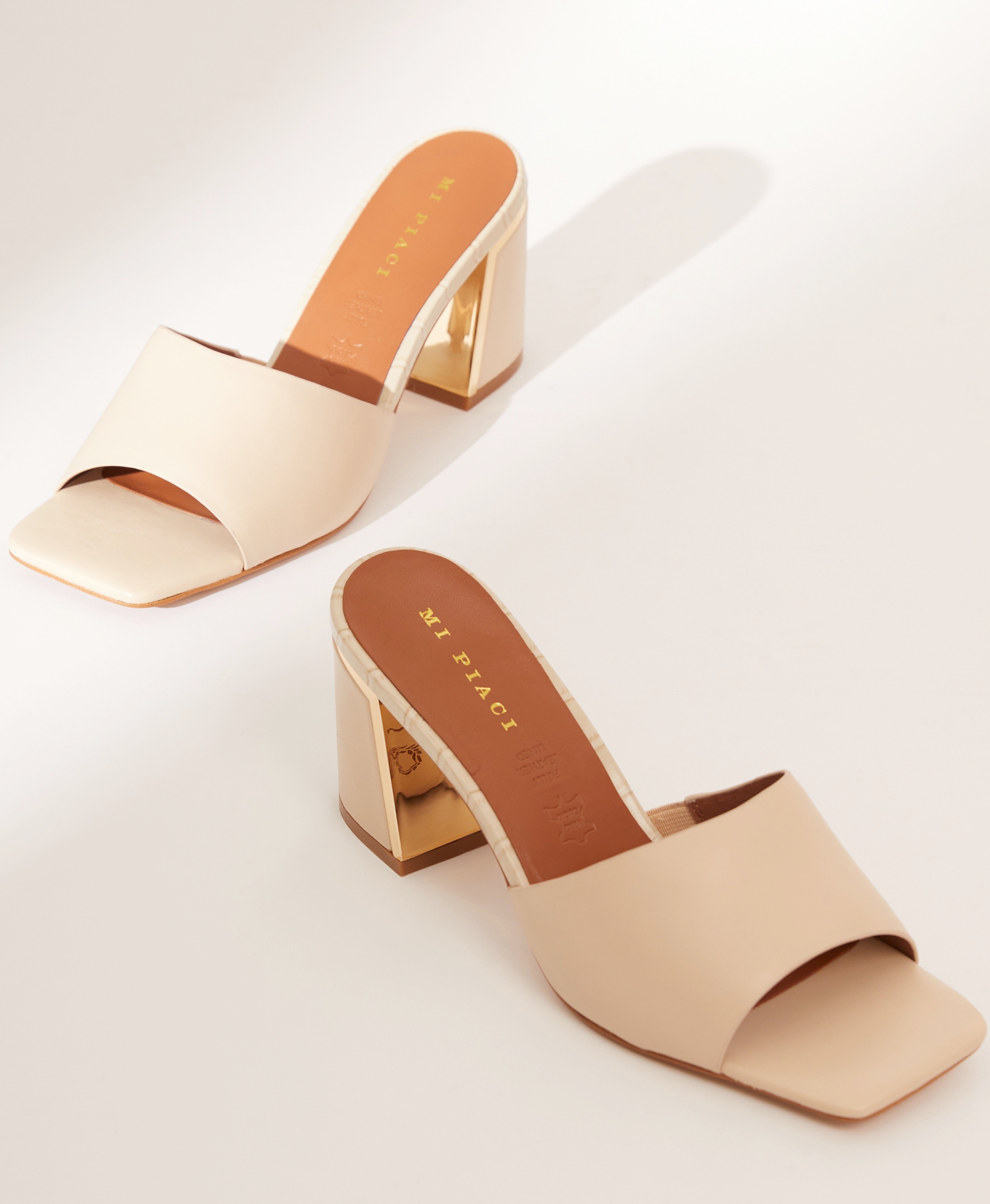 Cream mules on sale